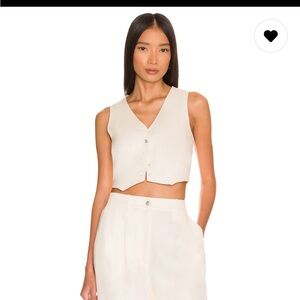 Donni Cropped Vest - cream